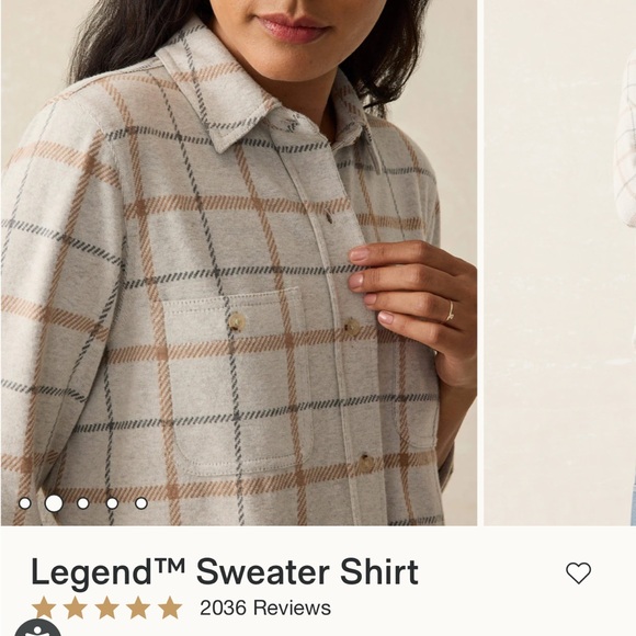 Faherty Legend Sweater Shirt. Light Gray - Picture 2 of 4